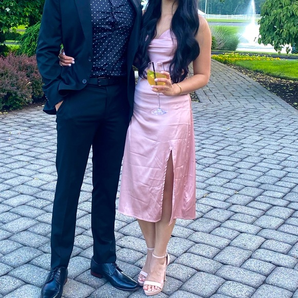 Satin Pink Dress - Picture 3 of 3